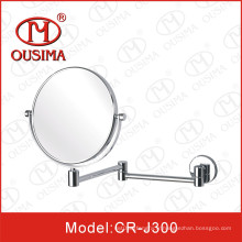 Miroir maquillage pliant en forme ronde utilisé dans la salle de bain